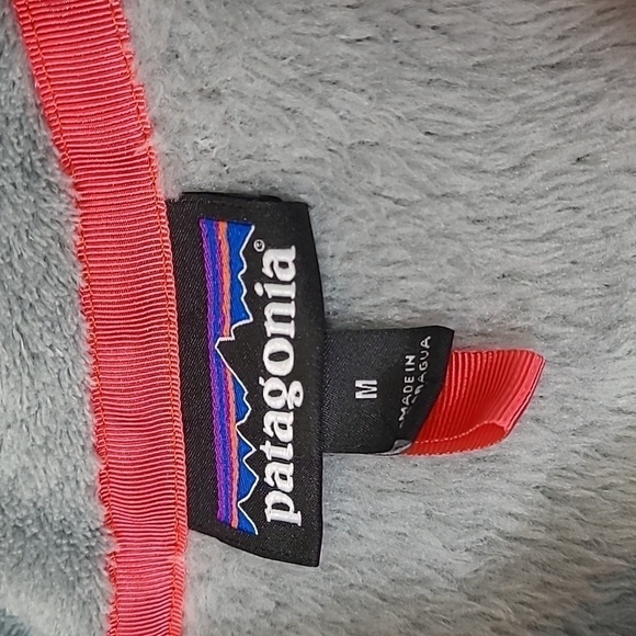 PATAGONIA Re-Tool Snap T Fleece Pull Over Women's - Grey & Red Kangaroo Pocket - Picture 3 of 8